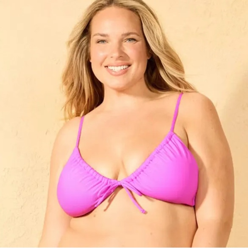 Shade & Shore Tie Front Bralette Bikini Top